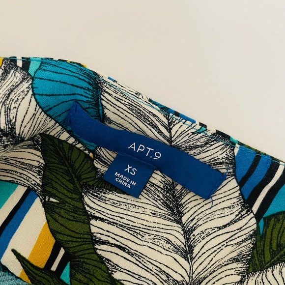 Apt. 9 Sleeveless Maxi Dress Striped Blue Green Floral - Picture 6 of 9